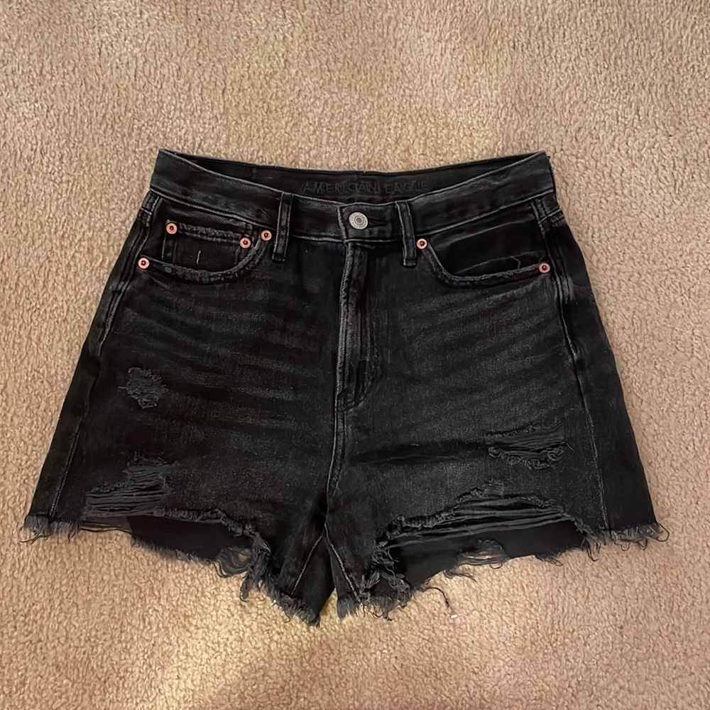 AE High-waisted Distressed Denim Shorts